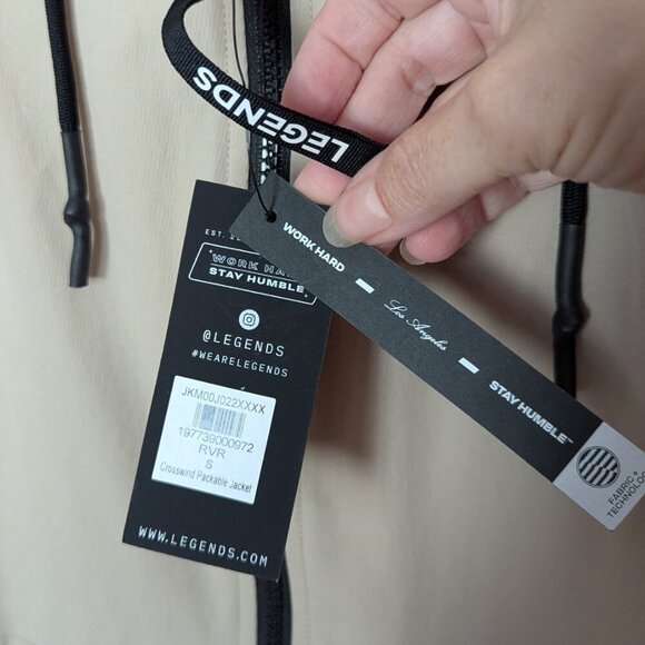 Legends Men's Crosswind Packable Jacket Size Small Beige NEW - Picture 8 of 16